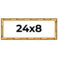 thumbnail image 1 of 24x8 Frame Gold Bamboo Solid Wood Picture Frame | 1 Inch Moulding Width | Interior Frame Depth 0.75, 1 of 8