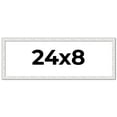 thumbnail image 1 of 24x8 Frame White Real Wood Picture Frame Width 0.75 inches | Interior Frame Depth 0.5 inches |, 1 of 8