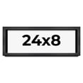 thumbnail image 1 of 24x8 Shadow Box Frame Grey Charcoal Black | 0.875 Inches Deep | Wood Shadowbox Display Frame | UV, 1 of 8