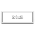 thumbnail image 1 of 24x8 Shadow Box Frame White | 1 Inches Deep Real Wood Contemporary Shadowbox Display Frame | UV, 1 of 6