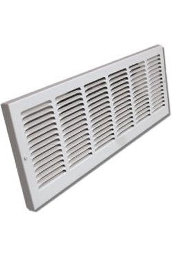 24x8 Soft White Baseboard Return Air Grille (Steel) - Shoemaker 1150