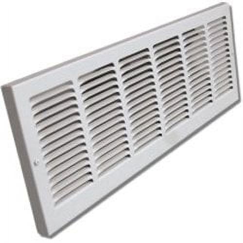 24x8 Soft White Baseboard Return Air Grille (Steel) - Shoemaker 1150