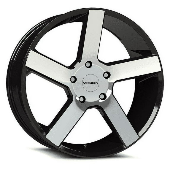24x9.5 Vision 472 Switchback Gloss Black Machined Face Wheel 6x135 (30mm)