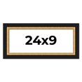 thumbnail image 1 of 24x9 Frame Gold Real Wood Picture Frame Width 2.25 Inches | Interior Frame Depth 0.5 Inches |, 1 of 8