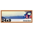 thumbnail image 1 of 24x9 Frame Honey Pecan Brown Picture Frame - Modern Photo Frame Includes UV Acrylic Shatter Guard, 1 of 8