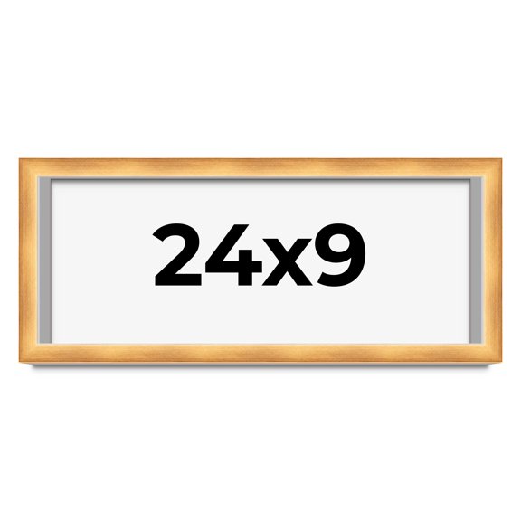 24x9 Shadow Box Bronze Cross-Brushed Display Frame | 1.625 Inches Deep Solid Wood | UV Resistant