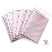 25 #000 Matte Metallic Rose Gold Poly Bubble Mailers Envelopes 4x8