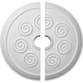 thumbnail image 1 of 25 1/4"OD x 4"ID x 2"P Spiral Ceiling Medallion, Two Piece (Fits Canopies up to 4"), 1 of 2