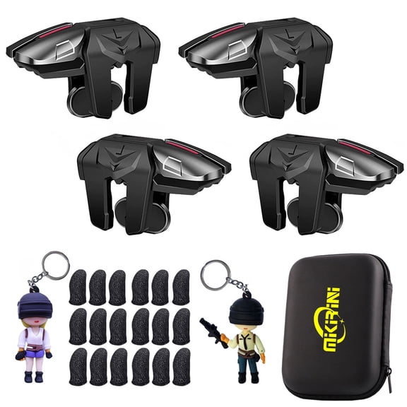 PUBG Mobile Triggers 25 in 1 Combo Kits, 4 Gaming Triggers Mobile Phone Game Controller for PUBG/Knives Out/Call of Duty/Rules of Survival, Aim & Fire Trigger for iPhone & Android Phone