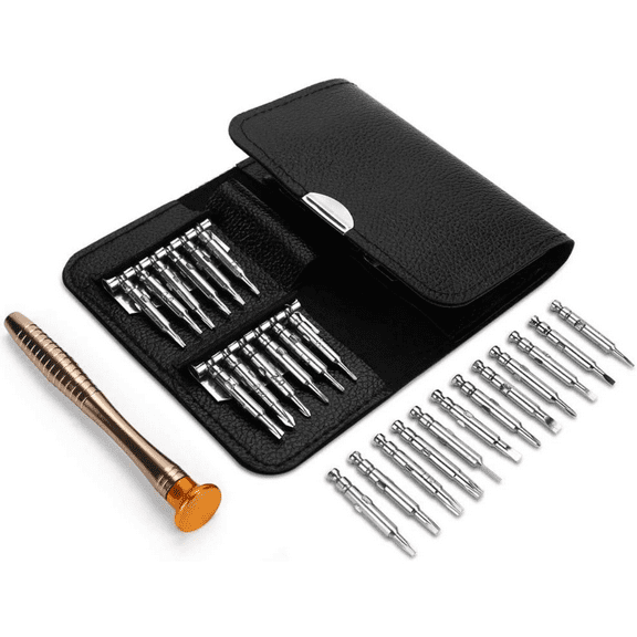 25 in 1 Precision Screwdriver Set, Precision Screw Driver, Star/Y-type/Flat-blade/Triangle Screwdrivers, Mini Repair Tool Kit for Glasses Mobile Phone