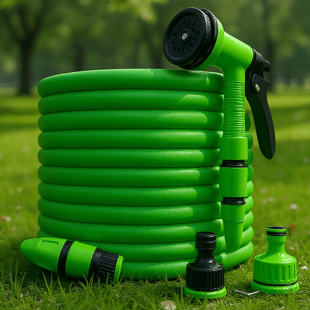 25/100/150FT Heavy-Duty Garden Hose, Rubber & EVA All-Season Water Pipe ...