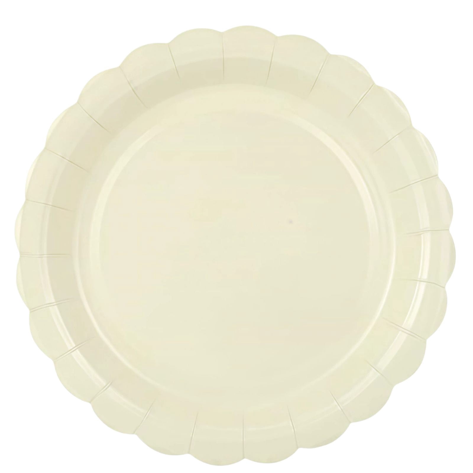 25-100PC Scalloped Paper Plates 7/9 Inch Disposable - Cute Dessert Cake Plate and Dinner Plate for Party, Decorative Supplies for Birthday Wedding Bridal Shower, Set for Wedding