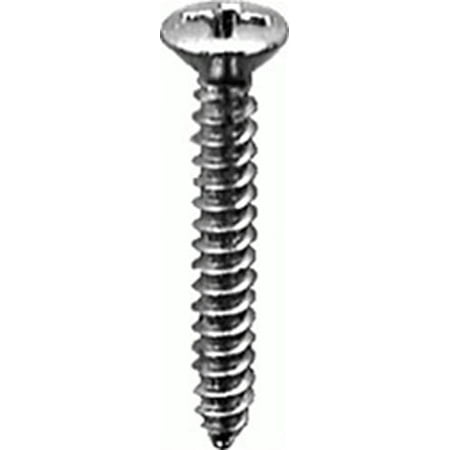25 #12x1-3/4 Phillip Oval Head Tap Screw 18-8 Stainless