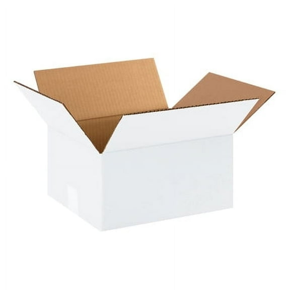 25 12x10x6 Cardboard Packing Mailing Moving Shipping Boxes Corrugated Box White