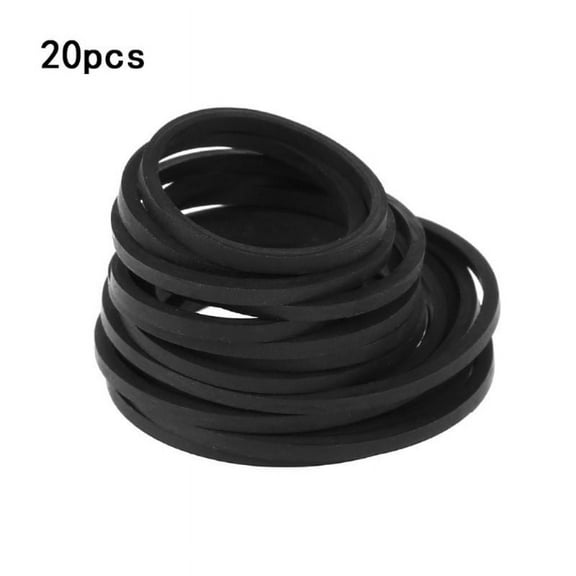 25-170mm Mixed Square Cassette Tape Machine Recorder Rubber Belt 1.5mm for Repair Maintenance Black 20 Pcs/pack