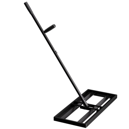 25.1x10 Inch Lawn Leveling Rake - Professional Grade Soil Leveler with 5.1ft Stainless Steel Handle for Yard, Garden & Gravel Preparation