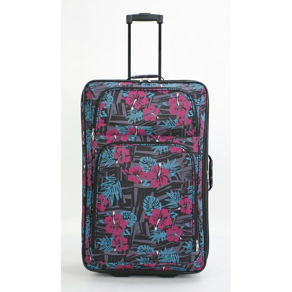 25" 2-Wheel Check Luggage, Hawaiian Floral Print