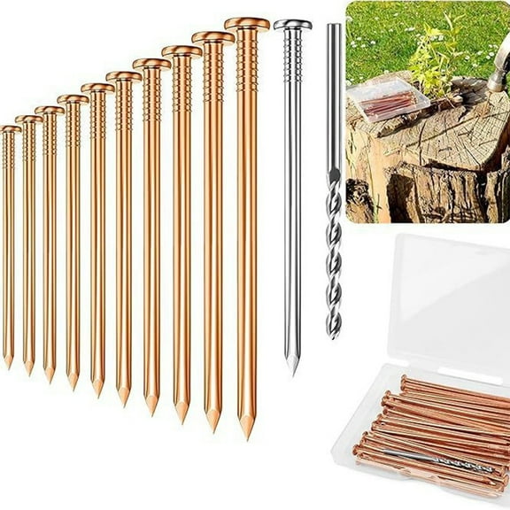 25/20/15Pcs 4inch Copper Nails For Killing Trees Stump Root Stump Removal Spikes Hardware Trees For Projects / Shipbuilding
