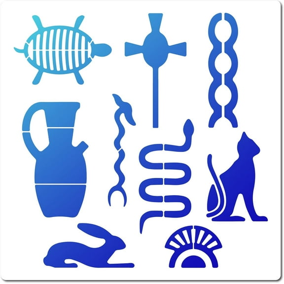 25×25cm Large Animal Wall Stencil Cat Template Reusable Sign Square Stencils for Painting On Wood Wall Scrapbook Card Floor and Tile Drawing