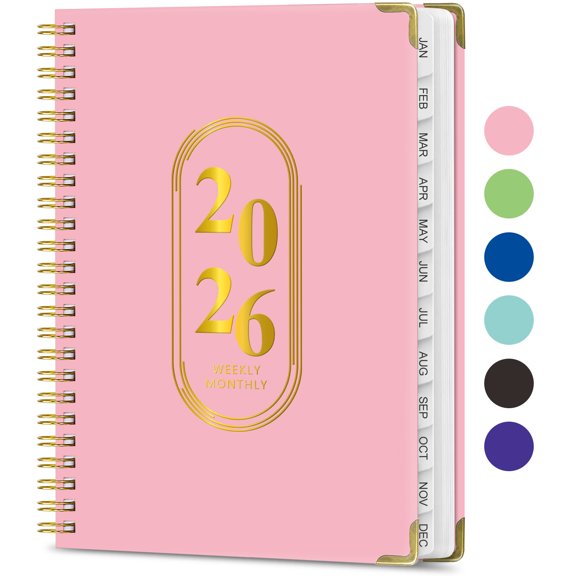 25-26 English A5 pearlescent notebook, schedule, coil, elastic cord, work notes, exercise plan