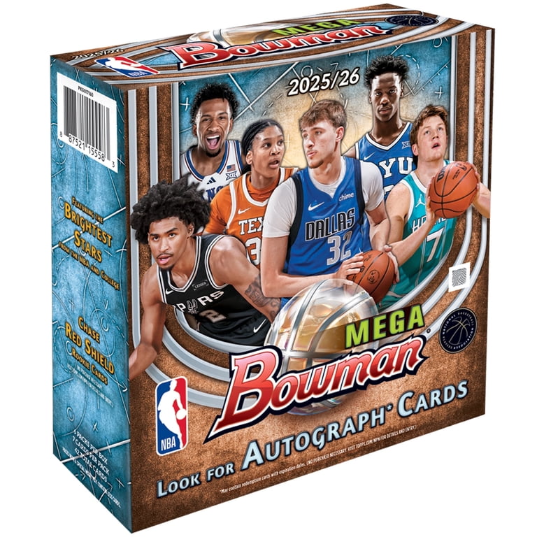2025-26 Bowman Basketball - Factory Sealed - Mega Box - Walmart.com