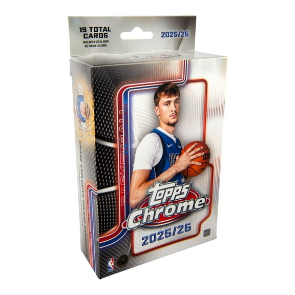 2025-26 Topps Chrome Basketball Trading Cards Hanger Box