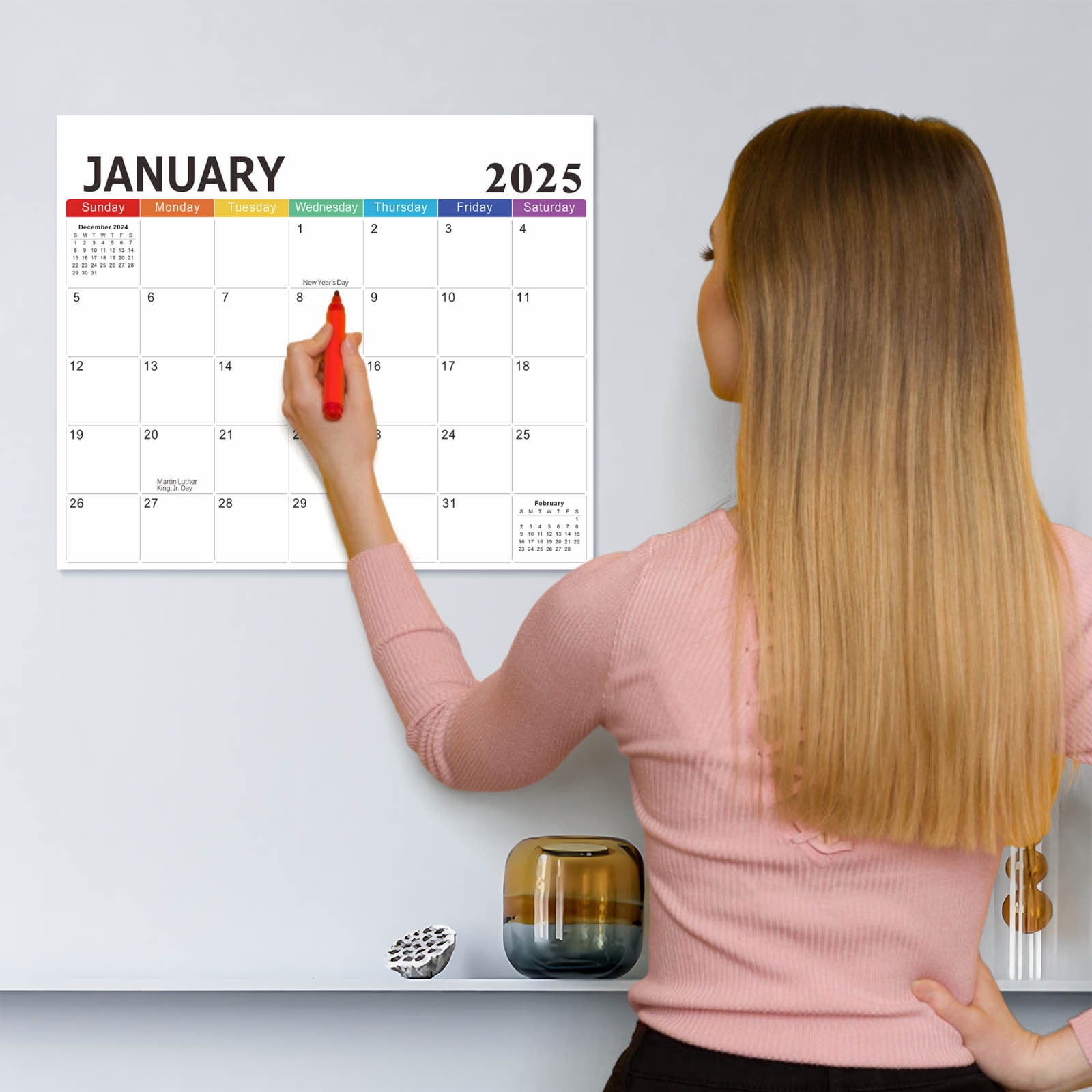2526 Wall Calendar 18 Months Simplified Version Schedule Plan Suitable For School Office And
