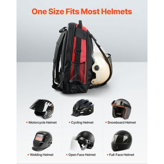 25.2L Welder Tool Storage Backpack - 1680D Polyester Construction with Dedicated Helmet Pocket