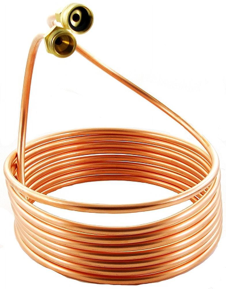 25' 3/8" Wort Chiller w/Garden Hose Fittings