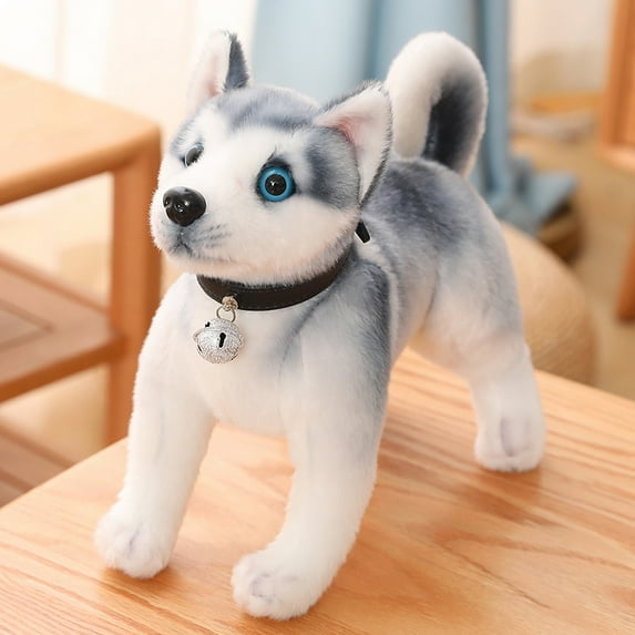 25/30CM Simulation Husky Dog Plush Toy Wolf Soft Stuffed Animal Cute Plush Kawaii Children Doll Fluffy Birthday Gift Child Boy (4,30cm)