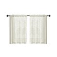 thumbnail image 1 of 25*30in Sheer Curtain Tiers, Light Filtering Voile Short Curtain for Living Room Bedroom, Rod Pocket Cafe Curtains for Small Windows, 1 of 6