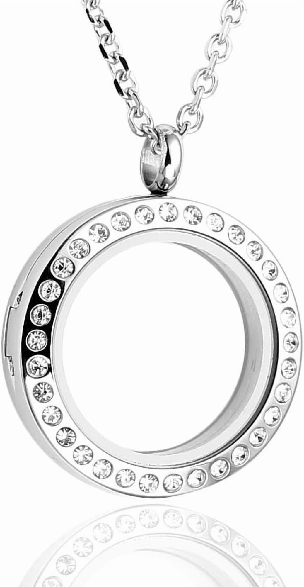 25/30mm Living Floating Memory Locket Necklace - 316 Surgical Stainless ...