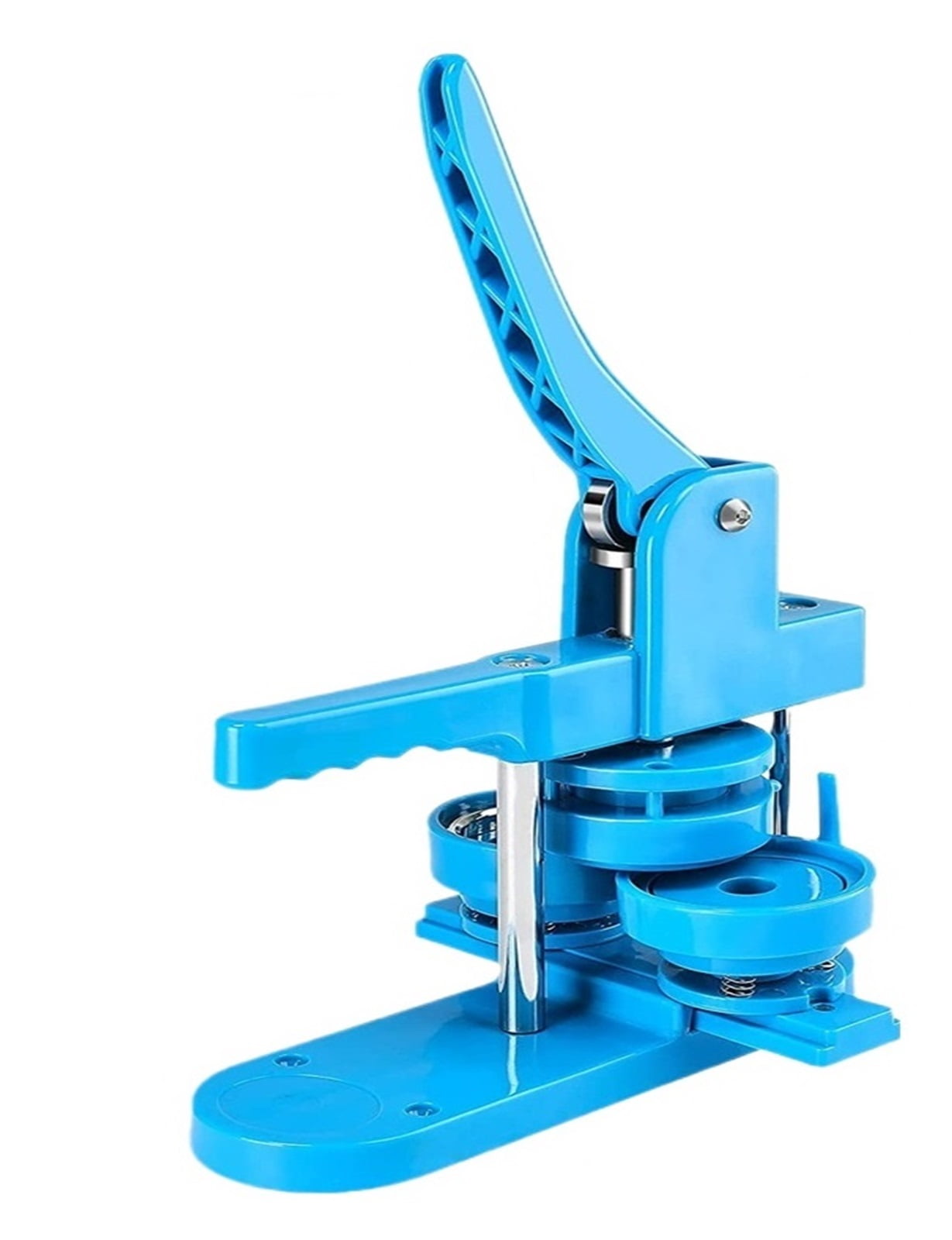25+32+58MM Blue Badge Button Maker Machine, DIY Pin Badge Press Making Machine With 300Pcs Button Parts+3 S+3 Circle Cutter