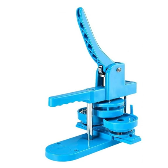25+32+58MM Blue Badge Button Maker Machine, DIY Pin Badge Press Making Machine With 300Pcs Button Parts+3 S+3 Circle Cutter