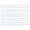 thumbnail image 1 of 25/32 Inch Rectangle Buckle Plastic Webbing Strap Fastener, Bright White, 100 Pack, 1 of 5