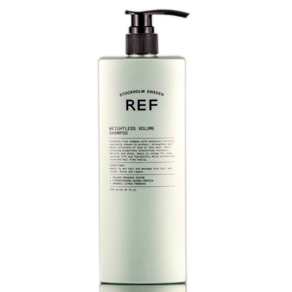 {25.36 oz} REF Weightless Volume Shampoo w/ SLEEKSHOP Hair Rat Tail Steel Pin Comb for Scalp
