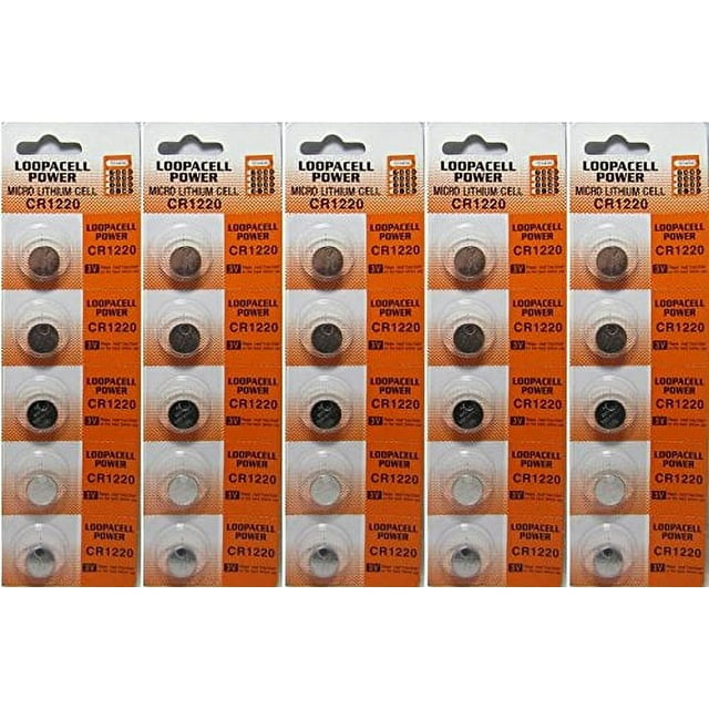 (25) 3v Battery CR1220 CR1220 Lithium Batteries DL1220