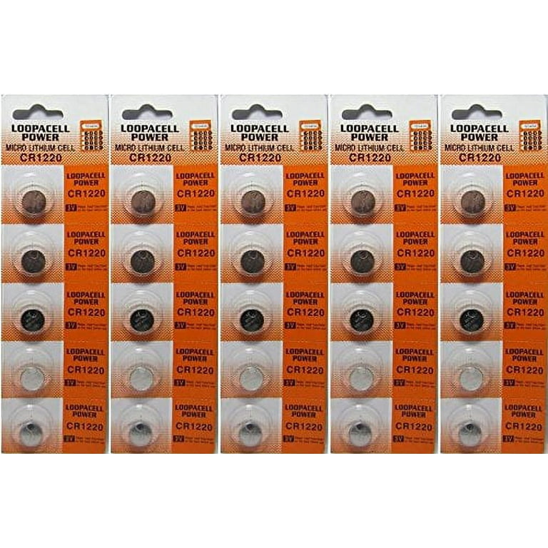 LiCB 10 Pack CR1220 3V Lithium Coin Battery Cr 1220 Battery 3 Volt Button  Cell