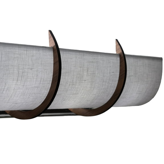 25" 4 Bulb EZLightWraps Cream Linen Shade black