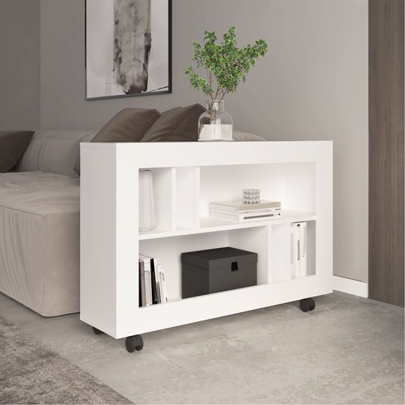25.4" High, Compact Design - Quick Assembly - Living Room Centerpiece - Convenient Movement