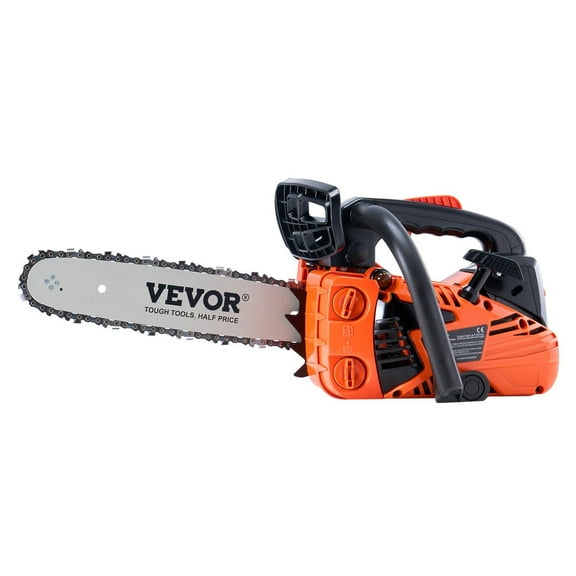 25.4CC 12 Inch 1.2HP Gasoline Powered Chainsaw Handheld Cordless Petrol Chain Saw for Tree Wood Branch Cutting Trimming Land Clearing Farm Garden Ranch Forest Use
