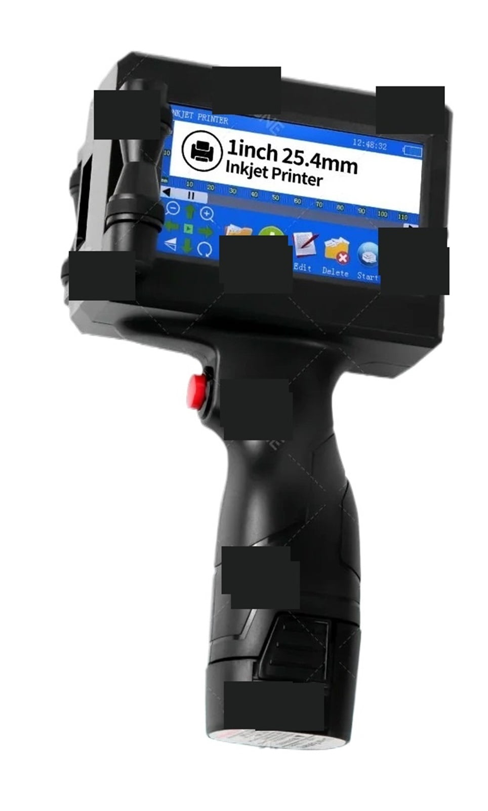 25.4MM Printing Height Expiry Date Label Coding Portable Thermal Inkjet Printer With Color Cartridge Ink