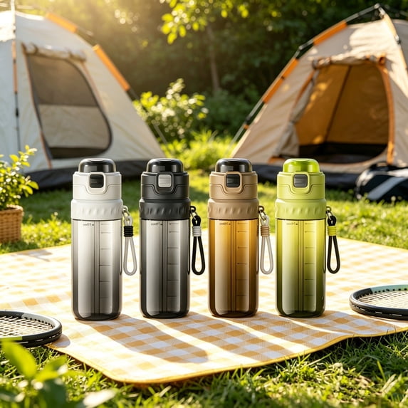 25.4Oz Portable Mist Spray Water Bottle, BPA Free Leak Proof Dual Use Sports Drinking Cup, Large Capacity Cup for Outdoor Hiking Gym Fitness Travel Daily Outdoor Activities, A