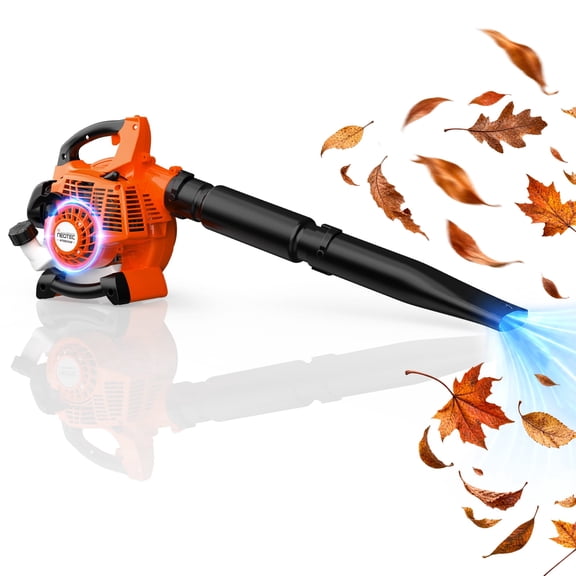 25.4cc Gas Leaf Blower Handheld, 432CFM 180MPH 2-Cycle Gas Powered Blower with Cruise Control, Lightweight Leaf Blower for Lawn Yard Garden Cleanup