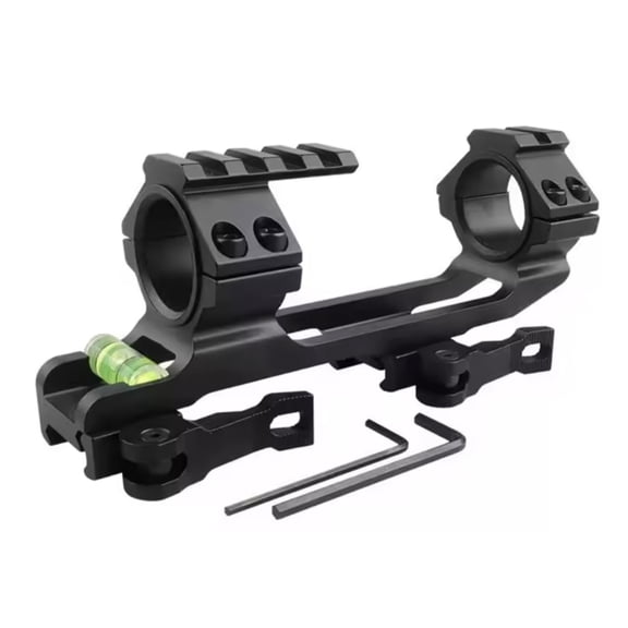 25.4mm/30mm Optical Scope Mount Base Double Ring Quick Release Mount with Level Bubble for 20mm Rail System Adjustable Sight Accessory Holder