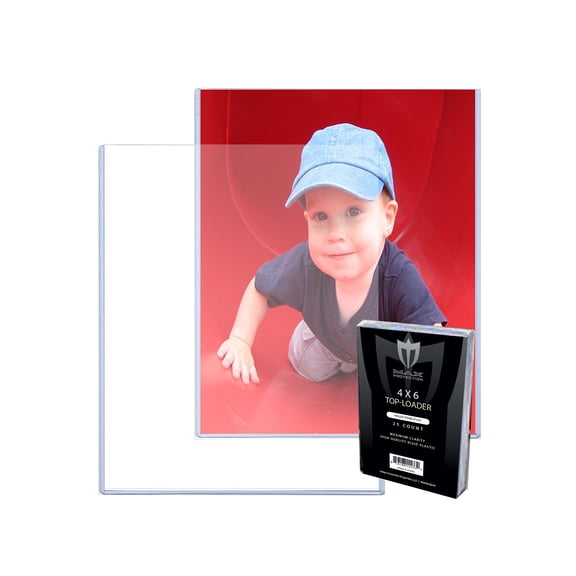 (25) 4x6 MAX Pro Postcard Photo Hard Rigid Ultra Clear Toploader Holder - 25ct