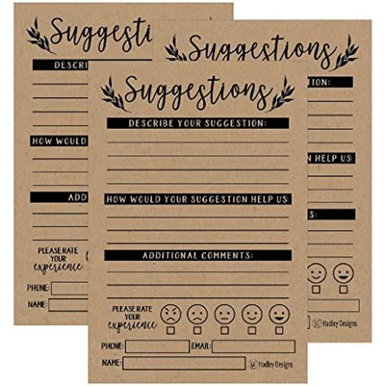 Suggestion Box Card Template Suggestion Box Card Template