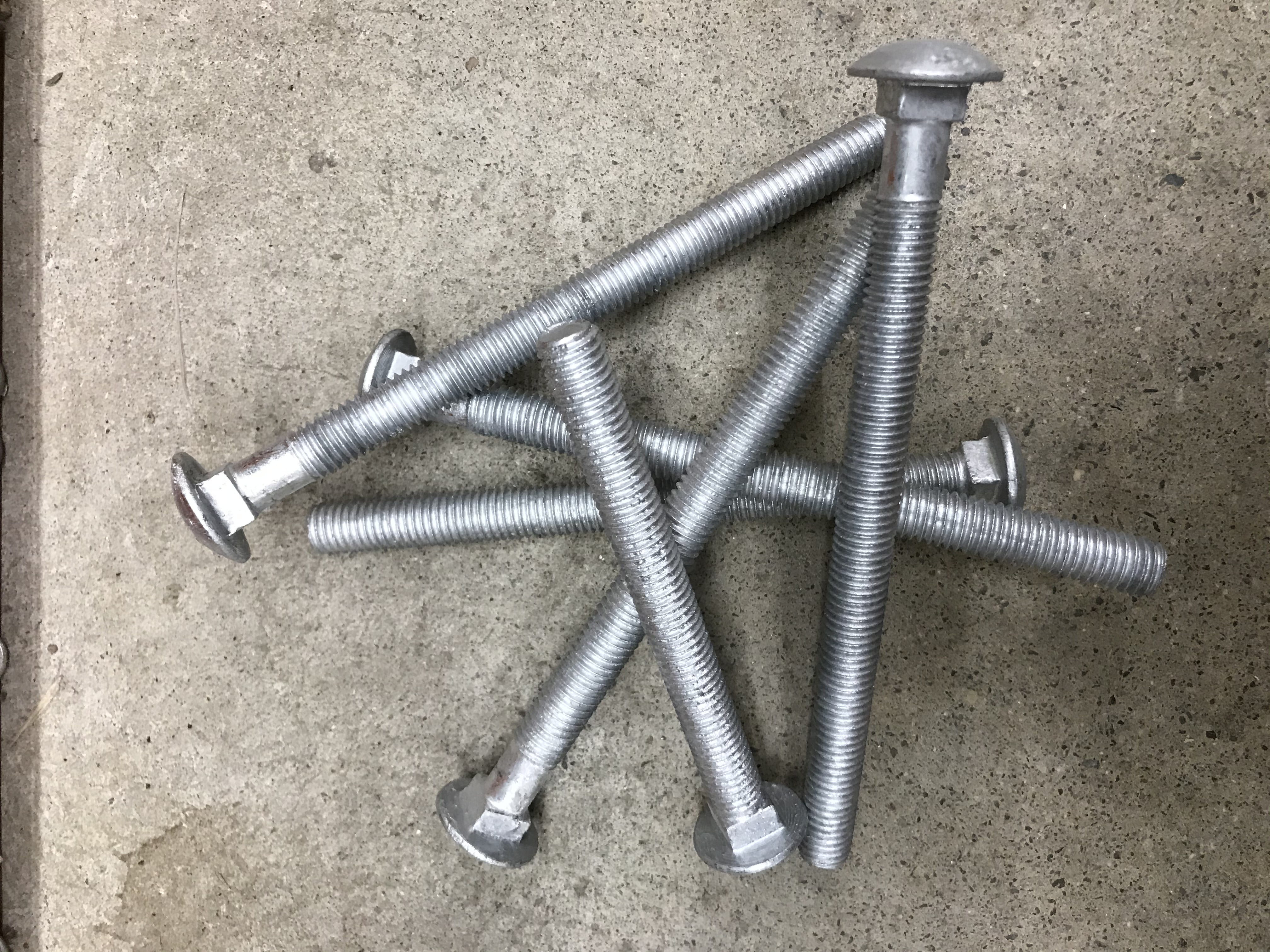 25 5/16x6 Galvanized Carriage Bolts with Nuts and Washers