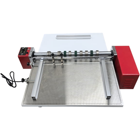 25.5" Electric Creaser Machine with Slitting Cutter Paper Feed Roller for Book Spine Creasing