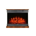 thumbnail image 1 of 25.5  in. Portable Electric Fireplace 7 color fires in Walnut Brown w/ Remote, 1 of 1